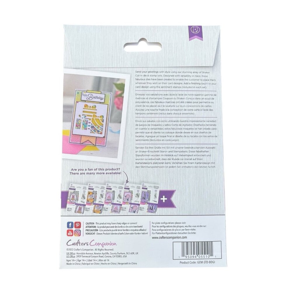 Gemini Crafter’s Companion Stamp Die Lot 4 Card Making Birthday Sets New - Picture 10 of 12